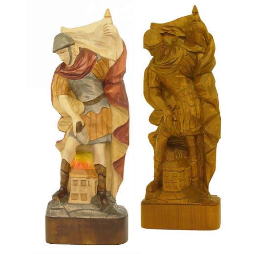 Florian-Figur Feuerwehr aus Holz 30/45/55 cm