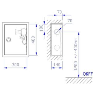 Schutzschrank Schlauchanschlussventil - ES-ST-C/2