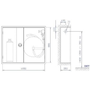 Sonder-Wandhydrant mit formstabilem Schlauch S-SEK-I