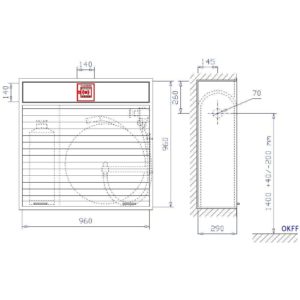 Sonder-Wandhydrant mit formstabilem Schlauch S-SEK-mF-I-Ro