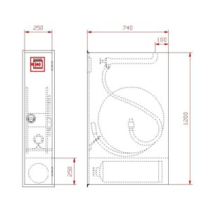 Brandschutz- und Sicherheitstechnik Sonder-Wandhydrant mit formstabilem Schlauch