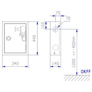 Schutzschrank Schlauchanschlussventil - S-ST-C/2