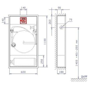 Wandhydrant mit Flachschlauch SEK-mF-6-So