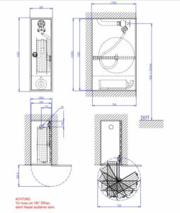 Sonder-Wandhydrant mit formstabilem Schlauch S-SEK-II-Schmal AUSZIEHBAR