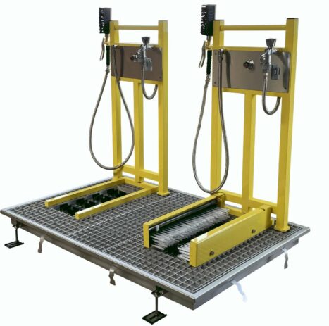 Doppel-Stiefelwaschanlage STW328-2 aus Edelstahl Doppel-Stiefelwaschanlage STW328-2 aus Edelstahl